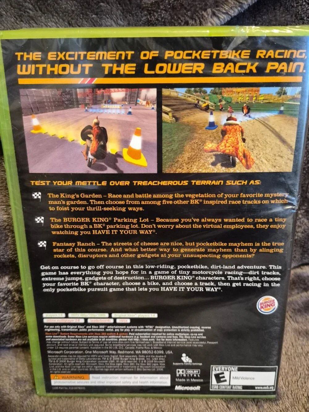 Pocketbike Racer - Burger King Game (Microsoft Xbox 360, 2006)